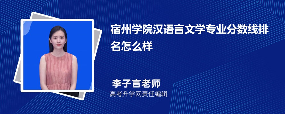 宿州学院的汉语言文学专业分数线(附2020-2022最低分排名怎么样) 宿州学院的汉语言文学专业分数线(附2020-2022最低分排名怎么样)