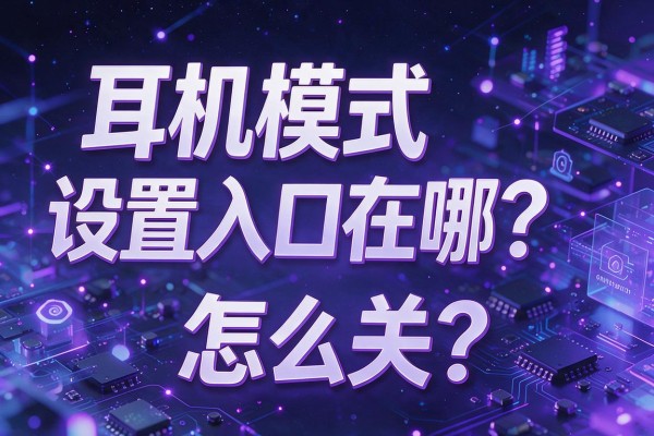 耳机模式设置入口在哪？怎么关？