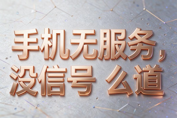 手机无服务且没信号怎么回事