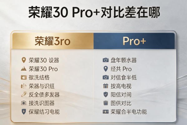 荣耀30 Pro与Pro+对比差在哪？