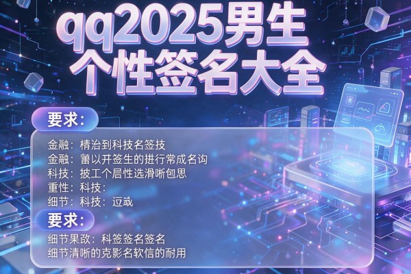 qq2025男生个性签名大全