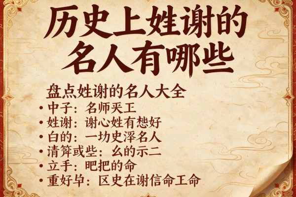 历史上姓谢的名人有哪些 盘点姓谢的名人大全