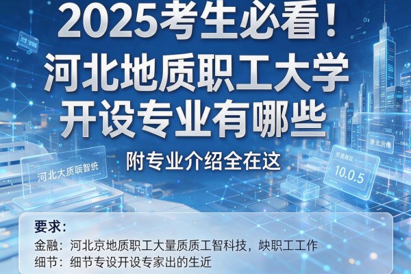 2025考生必看!河北地质职工大学开设专业有哪些 附专业介绍全在这
