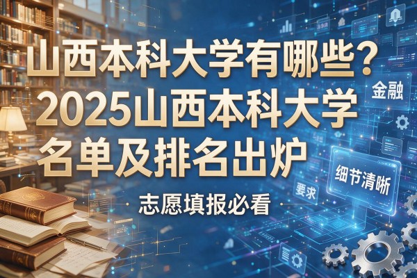 山西本科大学有哪些?2025山西本科大学名单及排名出炉,志愿填报必看