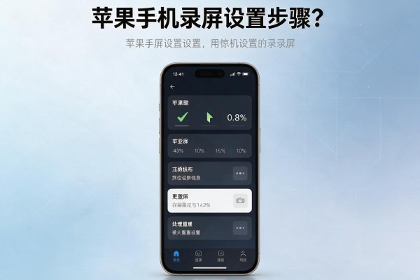 苹果手机录屏设置步骤?