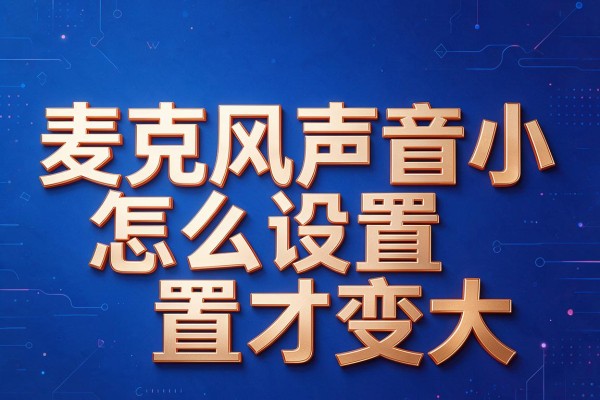 麦克风声音小怎么设置才变大