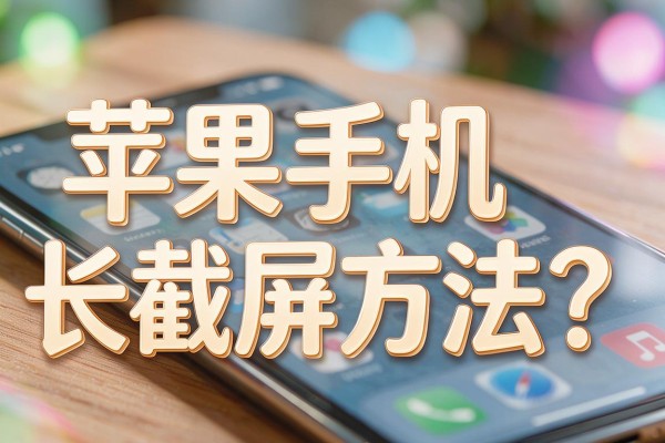 苹果手机长截屏方法?