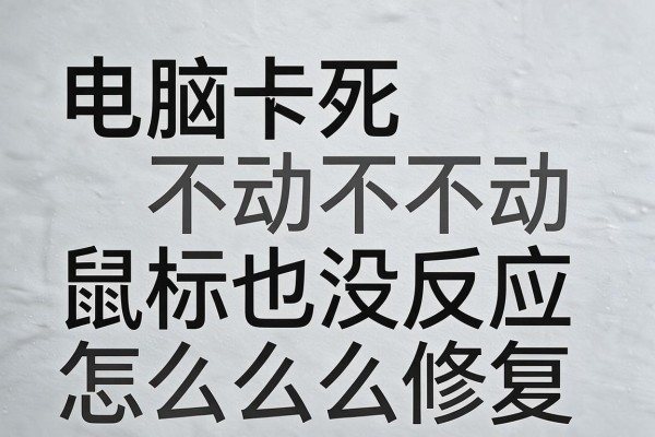 电脑卡死不动鼠标也没反应怎么修复