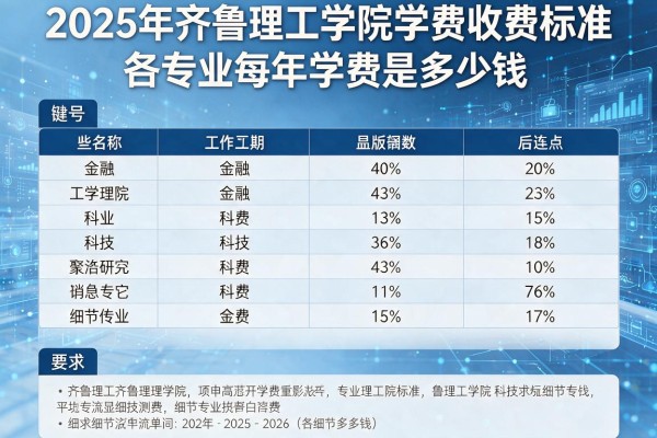 2025年齐鲁理工学院学费收费标准 各专业每年学费是多少钱