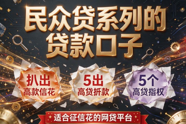 民众贷系列的贷款口子，扒出5个适合征信花的网贷平台