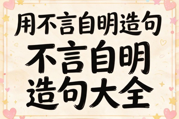 用不言自明造句-不言自明造句大全
