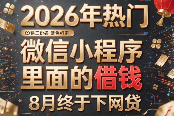2026年热门微信小程序里面的借钱,8月终于下款网贷