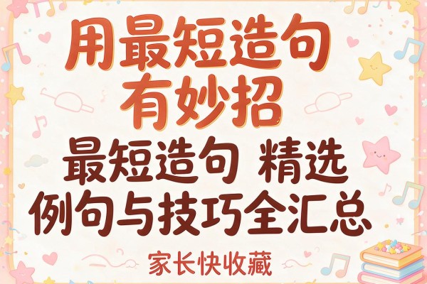 用最短造句有妙招最短造句精选例句与技巧全汇总家长快收藏
