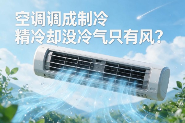 空调调成制冷却没冷气只有风?
