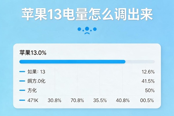 苹果13电量百分比怎么调出来