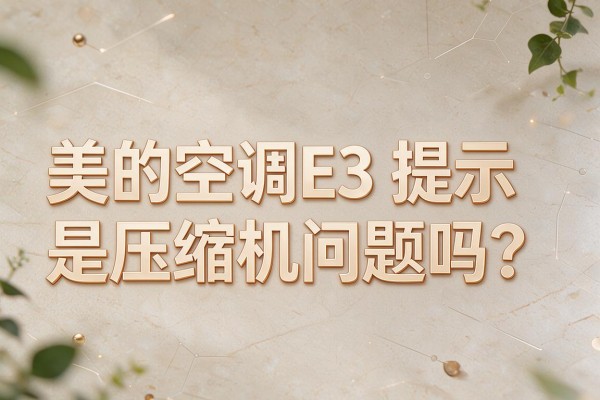 美的空调E3提示是压缩机问题吗？
