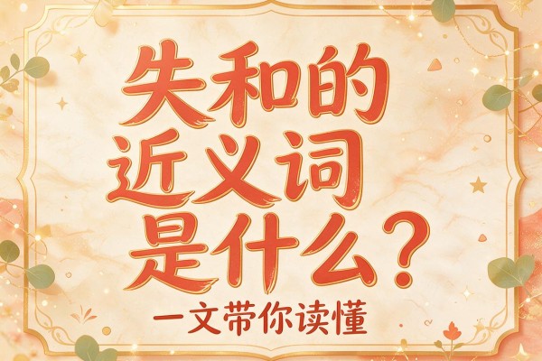 失和的近义词是什么?一文带你读懂失和的近义词