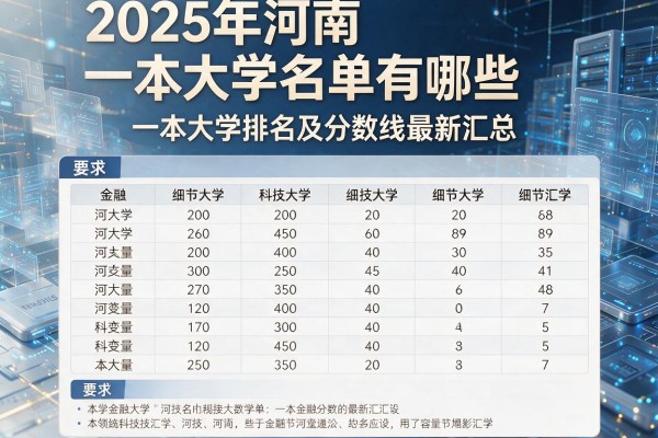 2025年河南一本大学名单有哪些 一本大学排名及分数线最新汇总