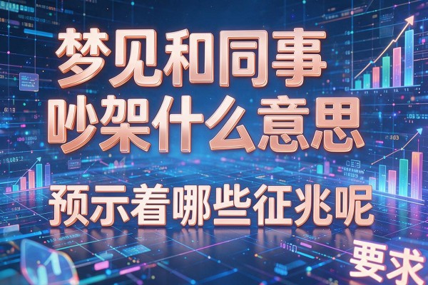 梦见和同事吵架是什么意思 预示着哪些征兆呢