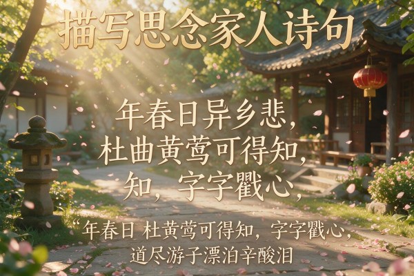 描写思念家人的诗句年年春日异乡悲杜曲黄莺可得知,字字戳心,道尽游子漂泊辛酸泪