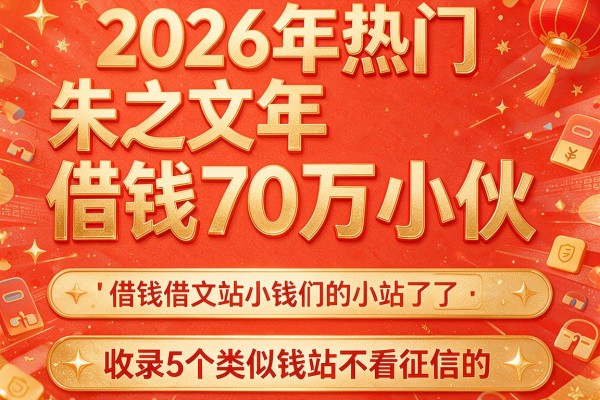 2026年热门朱之文借钱70万小伙,收录5个类似钱站不看征信的