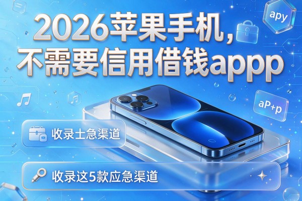 2026苹果手机不需要信用借钱app,收录这5款应急渠道