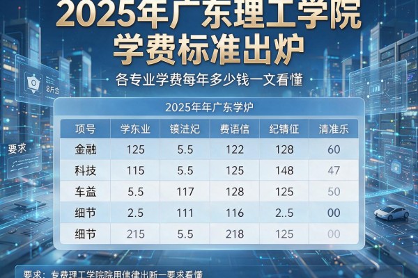 2025年广东理工学院学费标准出炉,各专业学费每年多少钱一文看懂
