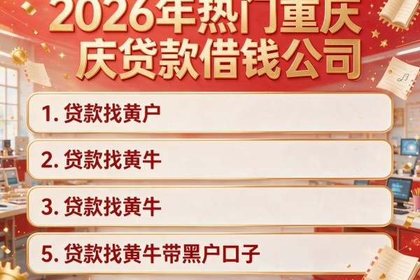 2026年热门重庆贷款借钱公司，详细阐述5个贷款找黄牛带黑户口子