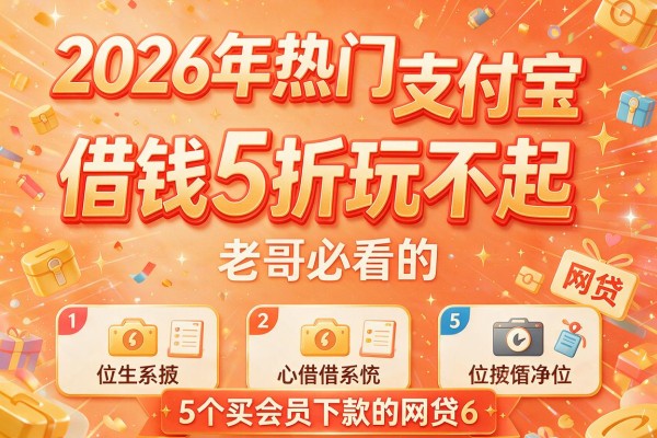 2026年热门支付宝借钱5折玩不起,老哥必看的5个买会员下款的网贷6