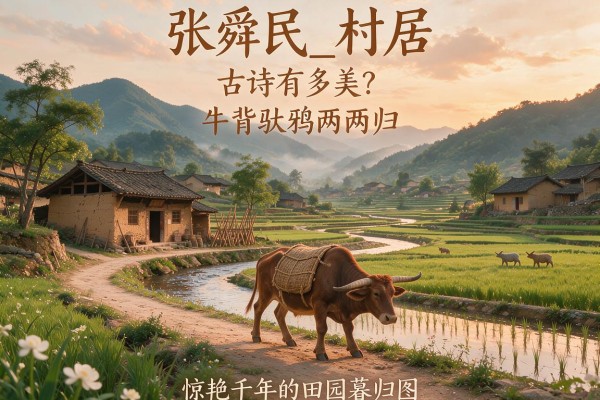 村居 张舜民_村居 古诗有多美?牛背驮鸦两两归,惊艳千年的田园暮归图