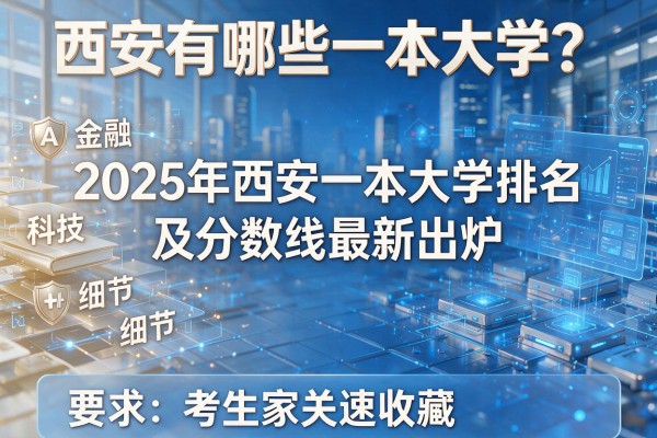 西安有哪些一本大学?2025年西安一本大学排名及分数线最新出炉,考生家长速收藏