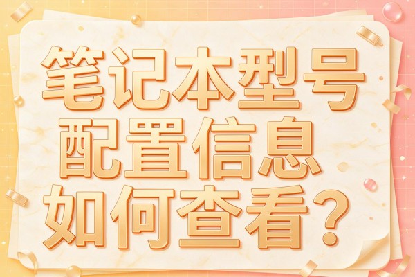 笔记本型号和配置信息如何查看?