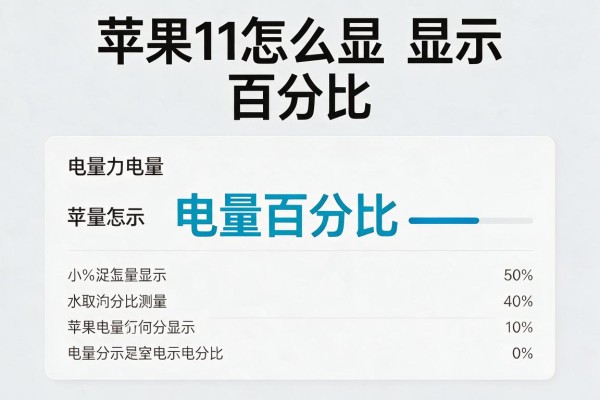 苹果11怎么显示电量百分比