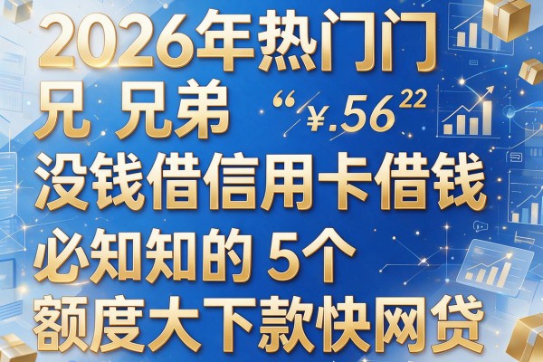 2026年热门兄弟没钱借信用卡借钱,必知的5个额度大下款快网贷