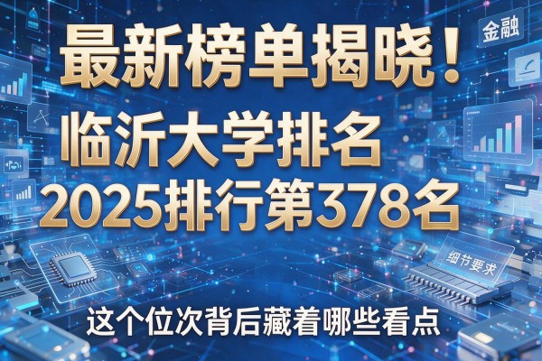 最新榜单揭晓!临沂大学排名2025排行第378名,这个位次背后藏着哪些看点