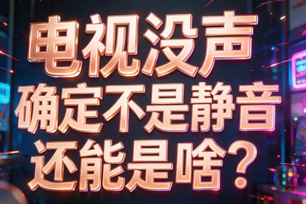 电视没声,确定不是静音,还能是啥?