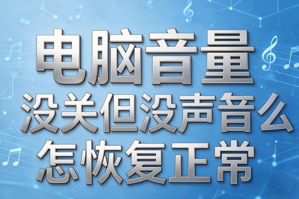 电脑音量没关但没声音怎么恢复正常