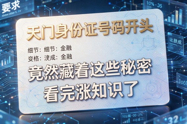 天门身份证号码开头竟然藏着这些秘密看完涨知识了