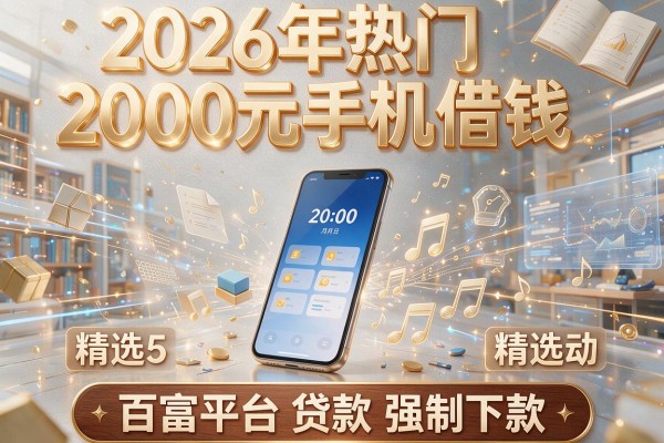 2026年热门2000元手机借钱，精选5个百富平台贷款强制下款