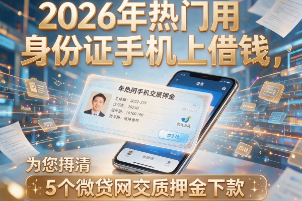 2026年热门用身份证手机上借钱,为您捋清5个微贷网交质押金下款
