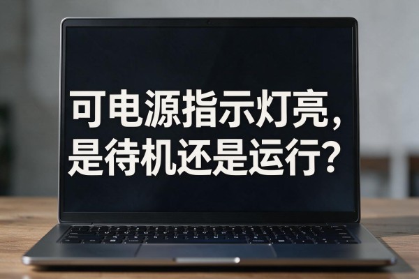 笔记本黑屏可电源指示灯亮，是待机还是运行？
