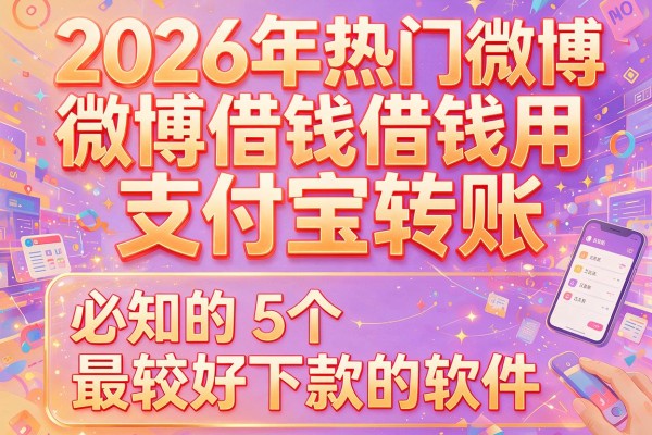 2026年热门微博借钱用支付宝转账,必知的5个最近比较好下款的软件