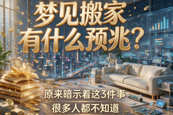 梦见搬家有什么预兆?原来暗示着这3件事,很多人都不知道