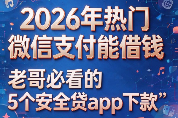 2026年热门微信支付能借钱，老哥必看的5个安全贷app下款