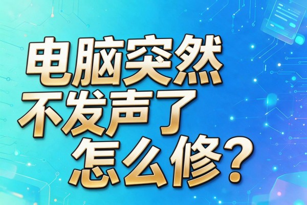 电脑突然不发声了怎么修?