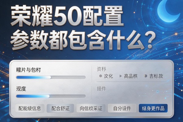 荣耀50配置参数都包含什么?
