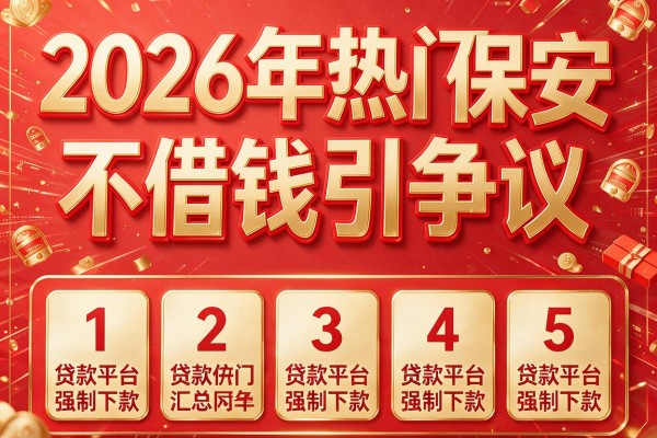 2026年热门保安不借钱引争议,汇总5个贷款平台强制下款