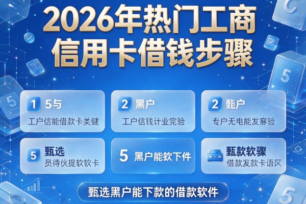 2026年热门工商信用卡借钱步骤，甄选5个黑户能下款的借款软件