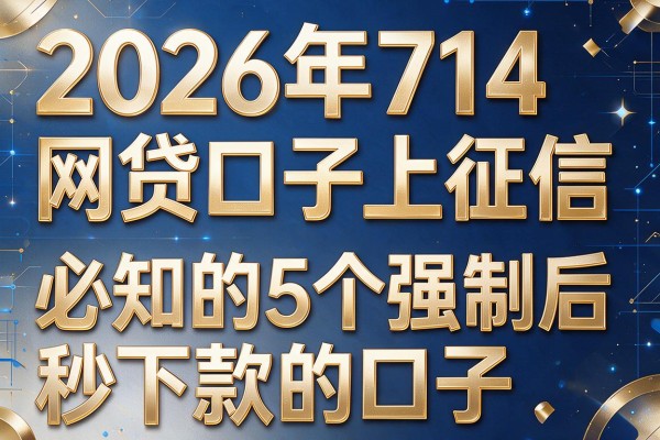 2026年714网贷口子上征信,必知的5个强制后秒下款的口子