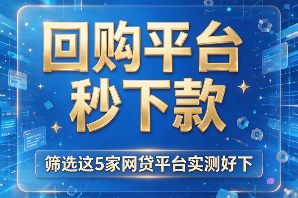 回购平台秒下款,筛选这5家网贷平台实测好下